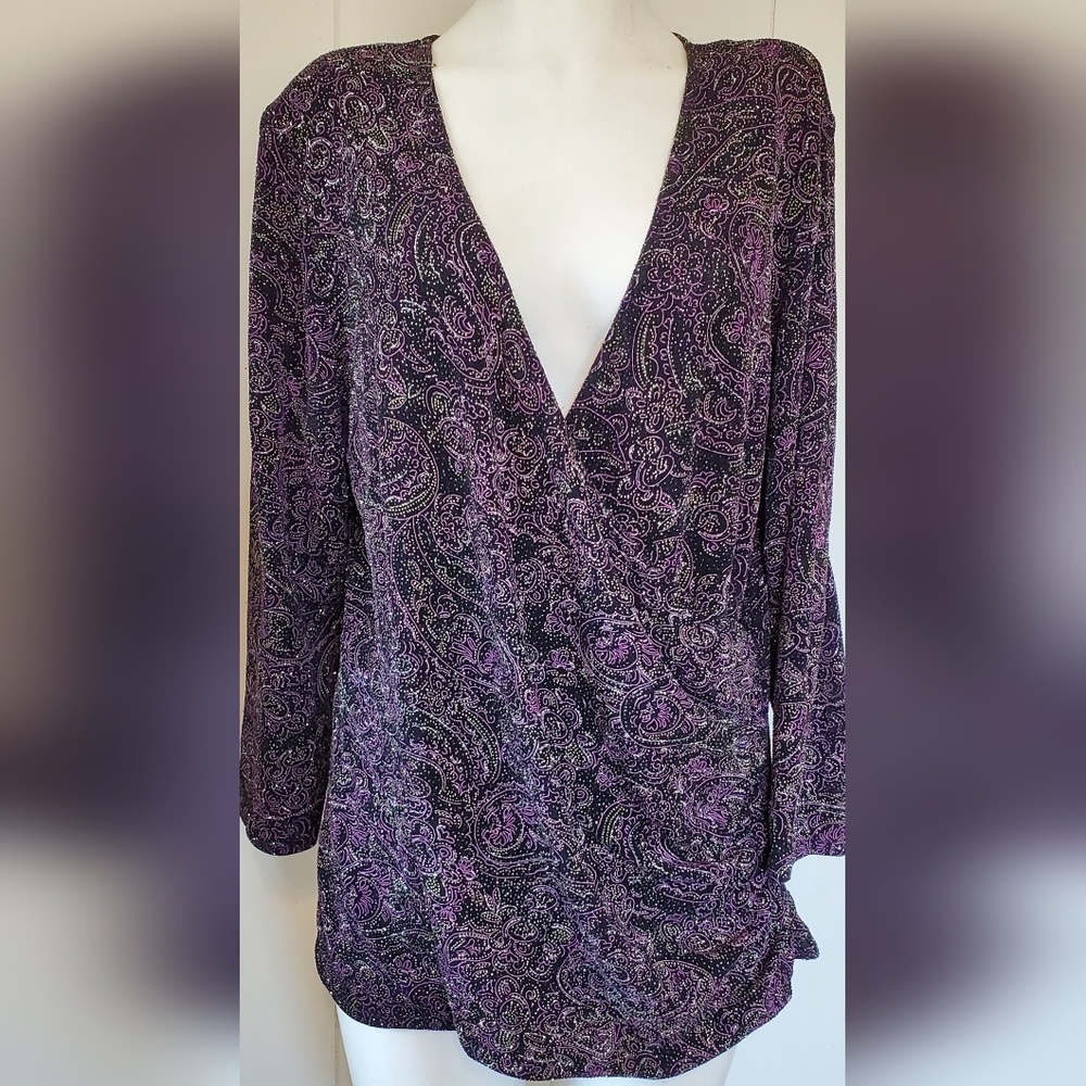 Chic Women's Paisley Wrap Blouse